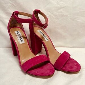 Steve Madden Fuchsia Block Heel Sandals Size 5